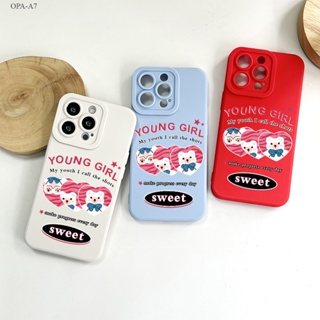 OPPO A7 A5S A12 A9 A5 A31 A3S A12E A53 A33 A15 A15S A16 A16S A93 A76 A36 A96 A57 A77S 2020 2022 Young Girl เคส