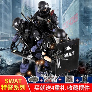 โมเดลตุ๊กตาทหาร 1/6SWAT SWAT สูง 30 ซม. ข้อต่อขยับได้ SVPB