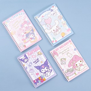 สมุดโน๊ตไดอารี่ ลายการ์ตูนอนิเมะ Kawaii Sanrio Kuromi Cinnamoroll My Melody ขนาด A5 เหมาะกับของขวัญ สําหรับนักเรียนผู้หญิง