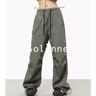 Solenne  กางเกงขายาว คาร์โก้ กางเกง ย้อนยุค 2023 NEW Unique สวย High quality ทันสมัย A90M02P 36Z230909