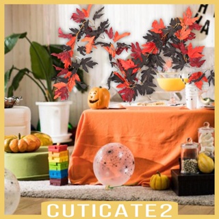 [Cuticate2] พวงมาลัยใบเมเปิ้ล สําหรับตกแต่งปาร์ตี้ฮาโลวีน