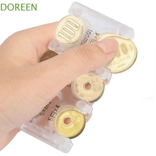 Doreen กล่องใส่เหรียญ พลาสติก ขนาดเล็ก หลายตําแหน่ง สีพื้น สําหรับผู้ชาย