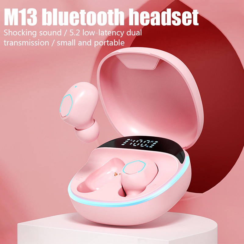 mini-m13-tws-หูฟังบลูทูธ-5-2-ไร้สาย-แฮนด์ฟรี-พร้อมกล่องชาร์จ-สําหรับ-ios-iphone-android