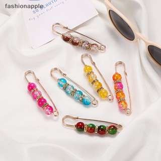 [fashionapple] ใหม่ เข็มกลัด ประดับลูกปัด พลอยเทียม สีแคนดี้ เครื่องประดับแฟชั่น สําหรับผู้หญิง DIY พร้อมส่ง