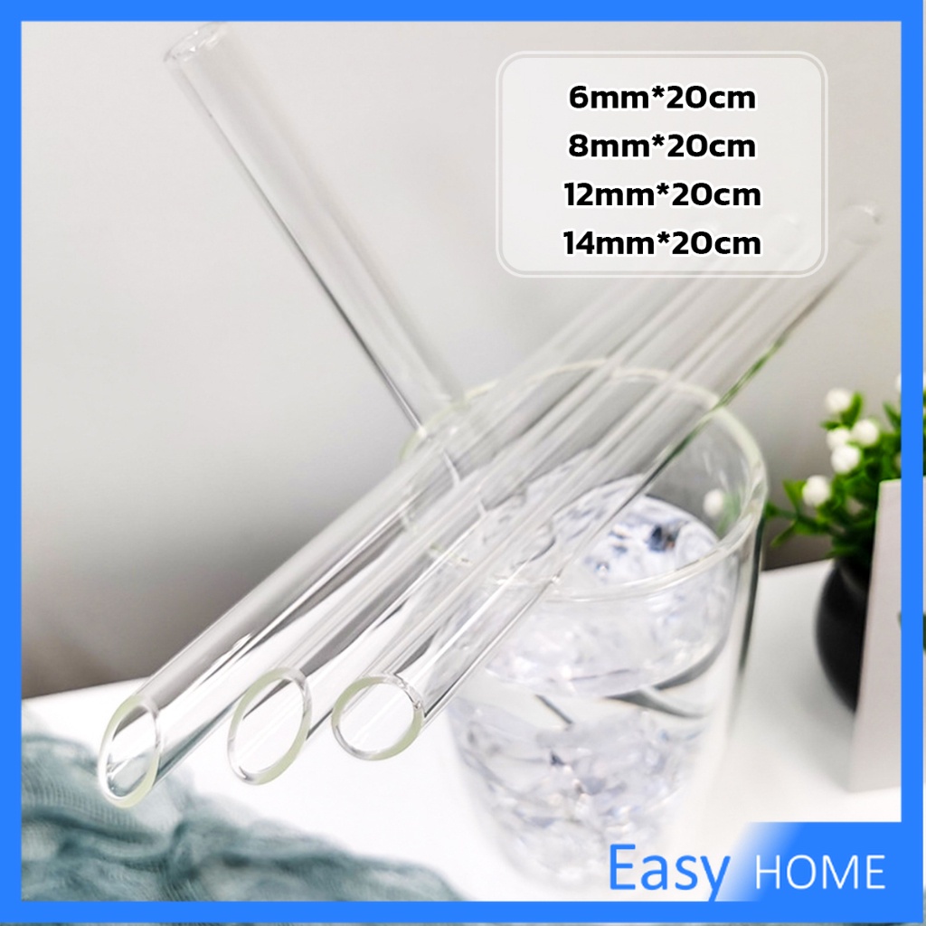 หลอดดูดน้ำ-แบบแก้วใส-ปลายเฉียง-ใช้ดื่มชานม-ชาไข่มุข-ความยาว-20-cm-glass-straw