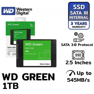 Wd GREEN SSD 1TB (SSD) WDS100T2G0A-SATA GREEN-3D รับประกัน 3 ปี