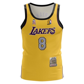 เสื้อเชิ้ตพรีเมี่ยม Nba Los Angeles Lakers No. ลูกบาสเก็ตบอล Kobe Bryant Of Golden 8 ชิ้น