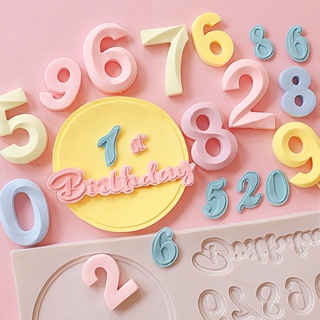 แม่พิมพ์เค้ก ฟองดองท์ รูปตัวเลข 0-9 สําหรับทําเบเกอรี่ เค้ก DIY