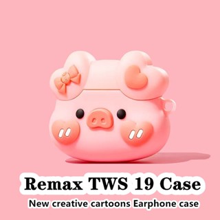 【พร้อมส่ง】เคสหูฟัง แบบนิ่ม ลายการ์ตูนตลก สําหรับ Remax TWS 19 Remax TWS 19