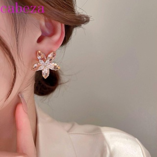 CABEZA Korean Style Stud Earring Summer Versatile Flower Letter Love Butterfly Zircon Ear buckle