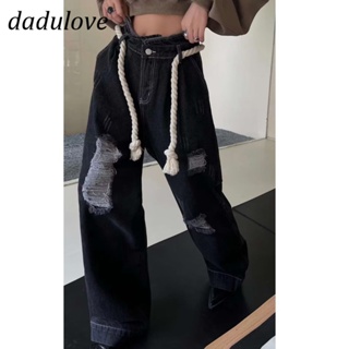 DaDulove💕 New American Style Street Ripped Jeans WOMENS High Waist Loose Wide Leg Pants plus Size Trousers