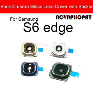 Novaphopat เลนส์กระจกด้านหลัง อะไหล่ซ่อมแซม แบบเปลี่ยน สําหรับ Samsung Galaxy S6 Edge G925