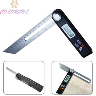 【COLORFUL】Efficient and Accurate Stainless Steel Digital Protractor Gauge T Bevel with Electronic Level and Safety Features