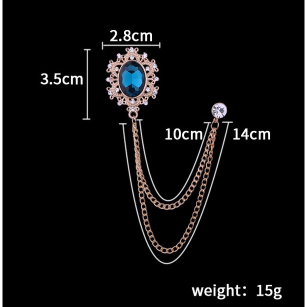 ไฮเอนด์-หรูหรา-ย้อนยุค-สไตล์พระราชวัง-เข็มกลัดโซ่-ผู้ชาย-พู่-พลอย-เข็มกลัด-เสื้อโค้ทผู้หญิง-พิน