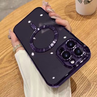 เคสชาร์จไร้สายขอบเงาพร้อมเลนส์กันกล้องในตัวสำหรับ เข้ากันได้สำหรับ เคสไอโฟน เคสไอโฟน11 iPhone 15 14 13 12 11 Pro Max