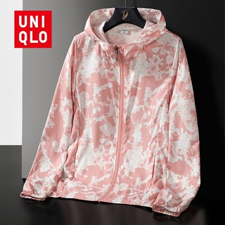 Uniqlo ใหม่ เสื้อคลุมกันแดด ผ้าเรยอน ลายพราง ระบายอากาศ กันแสง UV UPF50 บางพิเศษ สําหรับผู้ชาย และผู้หญิง 2023