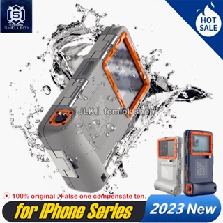 [Shellbox] 2023 New Upgrade Underwater Professional Diving Phone Case for Apple iPhone 15 14/7/8 Plus XR X 15 11 12 13 14 Pro XS Max for 6.9 inches Cell Phone Waterproof Pouch/Cover ใหม่ เคสโทรศัพท์มือถือ กันน้ํา
