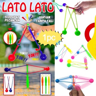 รูปแบบและรูปแบบต่างๆ Lato Lato ลูกบอลไวรัส 6 สี ขนาด 40 มม ลูกลาโต้ลาโต้ ของเล่นสําหรับเด็ก