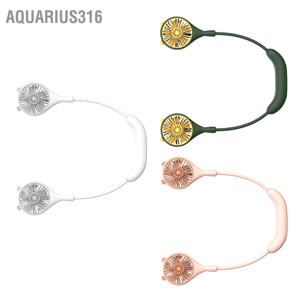 aquarius316-พัดลมคอ-usb-ชาร์จใหม่ได้น่ารักพกพาพับเก็บได้สากลปรับพัดลมระบายความร้อนสำหรับการเดินทางกีฬากลางแจ้ง