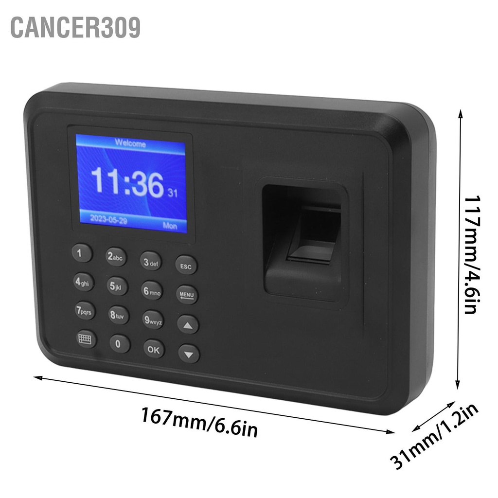 cancer309-เครื่องบันทึกการเข้างานด้วยรหัสผ่านลายนิ้วมือพนักงานอัจฉริยะตรวจสอบในเครื่องบันทึกสำหรับสำนักงาน