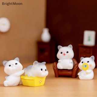 Brightmoon ตุ๊กตาแมวเรซิ่น ขนาดเล็ก สําหรับตกแต่งบ้าน ห้องลูกแมว โต๊ะทํางาน ของขวัญ