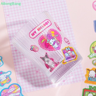 Abongbang สติกเกอร์ ลายการ์ตูน Hello Kitty มีกาวในตัว กันน้ํา แบบสร้างสรรค์ สําหรับตกแต่งสมุดทํามือ Diy