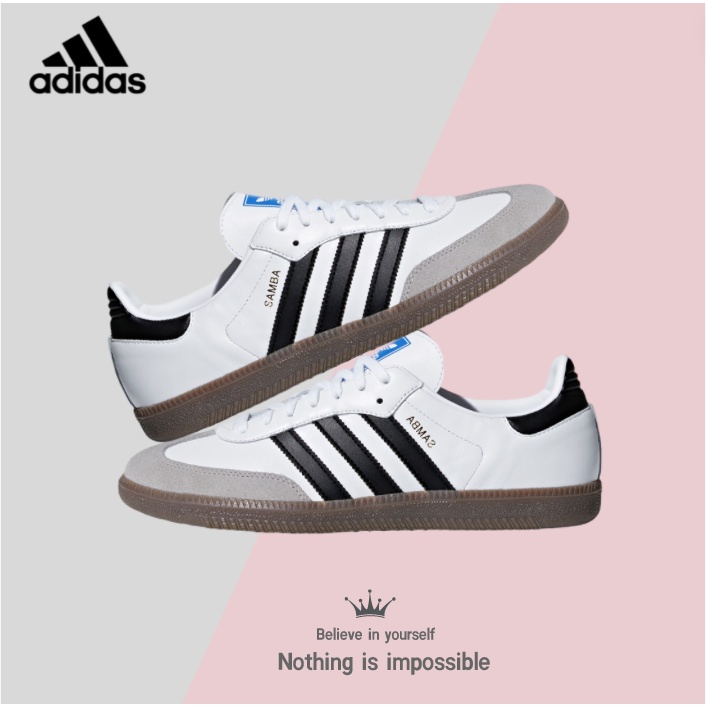 ของแท้พิเศษ-adidas-originals-samba-0g-mens-and-womens-รองเท้าผ้าใบ-b75806