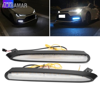 ALABAMAR LED DRL กันชนไฟขับกลางคืนไฟเลี้ยวแบบไดนามิก 3 สี Fit สำหรับ Corolla SE/XSE 2020-2021