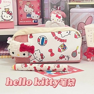 กระเป๋าดินสอ ขนาดใหญ่ จุของได้เยอะ พิมพ์ลาย Sanrio น่ารัก พร้อมจี้ห้อย สําหรับนักเรียน