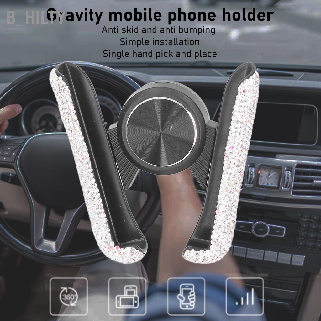 b-hilty-bling-ที่วางโทรศัพท์ในรถยนต์ที่วางโทรศัพท์มือถือในรถยนต์แท่นวางโทรศัพท์มือถือแบบปรับได้อัตโนมัติ