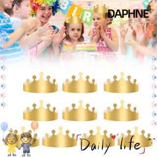 Daphne หมวกมงกุฎกระดาษ 10 ชิ้น ของขวัญวันเกิด เด็ก ผู้ใหญ่ หมวกปาร์ตี้ เจ้าชาย หมวกเจ้าหญิง