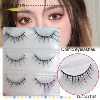 Eutus ขนตาปลอม ขนมิงค์ 3D แฮนด์เมด ขนาดเล็ก
