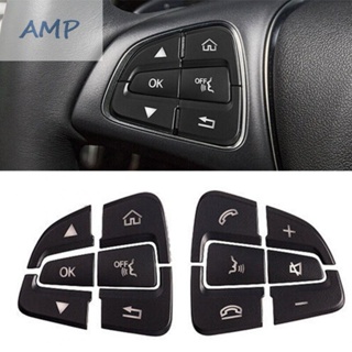 ⚡BABYCITY-TH⚡12pcs Black ABS Car Steering Wheel Button Cover Sticker For Benz C W205 2015-18⚡NEW 7