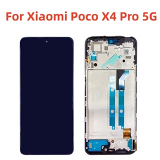 【พร้อมส่ง】ของแท้ 6.67 นิ้ว สําหรับ Xiaomi Poco X4 Pro 5G 2201116Pg กรอบหน้าจอสัมผัส LCD สําหรับ Xiaomi Redmi Note 11E Pro LCD WTHF