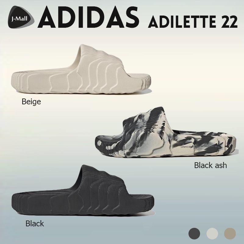 adilette-22-สี-adidas-originals-รองเท้าแตะ-black-beige-black-ash-sandals