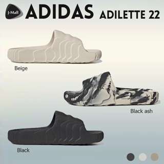 Adilette 22 สี Adidas originals รองเท้าแตะ Black Beige Black Ash sandals