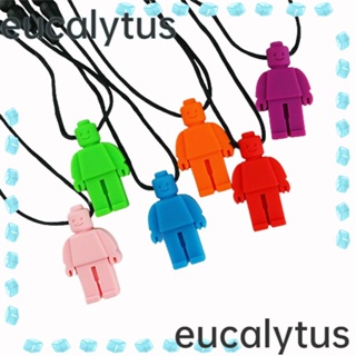 Eucalytus1 สร้อยคอยางกัด จี้ของเล่นเคี้ยว สําหรับเด็กออทิสติก