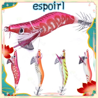 Espo เหยื่อตกปลาไม้ รูปกุ้ง ปลาหมึก 8 ซม. 7 กรัม 3 ชิ้น