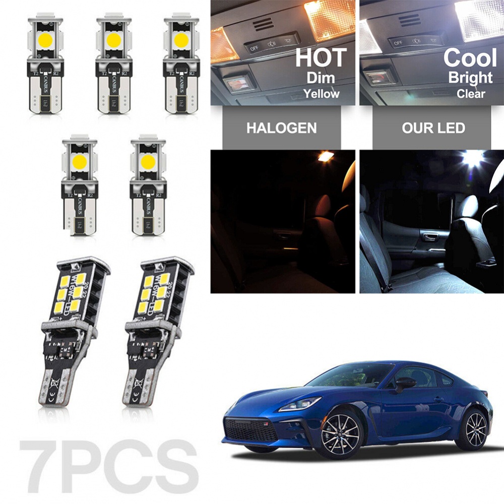 t10-t15-ไฟ-led-6000k-สีขาวเย็น-7-ชิ้น-ไฟ-led-รถยนต์