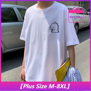 【Plus Size M-8XL】เสื้อยืดแขนสั้น แบบสวมหัว พิมพ์ลายการ์ตูนลิตเติ้ลมอนสเตอร์ สไตล์ญี่ปุ่น สําหรับผู้ชาย