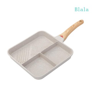 Blala Three-in-One กระทะอลูมิเนียมอัลลอยด์ ไม่ติดกระทะ สําหรับทําอาหารเช้า สเต็ก ย่าง สเต็ก