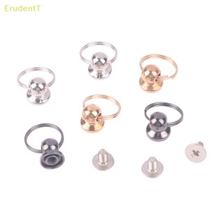 [ErudentT] หมุดโลหะ ทรงกลม พร้อมแหวนโอริง สําหรับตกแต่งเล็บ 10 ชิ้น [ใหม่]