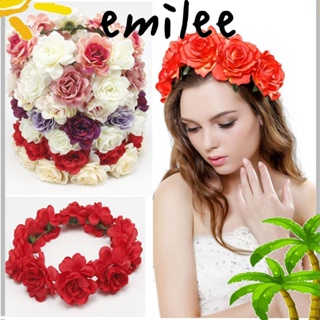 Emilee มงกุฎคาดศีรษะ ประดับดอกไม้ แฟชั่นสําหรับผู้หญิง