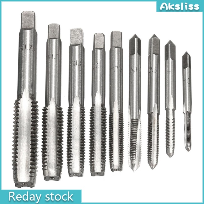 aks-ชุดดอกต๊าปเมตริก-สกรูเกลียว-โลหะผสมเหล็ก-m3-m12-20-ชิ้น