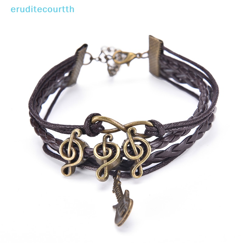 eruditecourtth-สร้อยข้อมือหนัง-ลายตัวโน้ตดนตรี-กีตาร์-สไตล์พังก์-วินเทจ-เครื่องประดับแฟชั่น-ใหม่