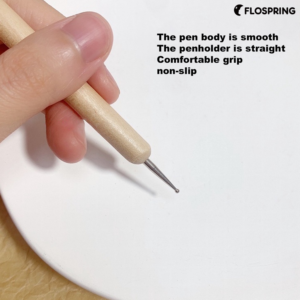 flospring-ปากกาแต่งแต้มจุดเล็บ-แบบสองหัว-ตามหลักสรีรศาสตร์-มืออาชีพ-สําหรับวาดภาพไม้-จุด-แปรง-ปิ๊กเกอร์-ปากกาขัดเงา-เพื่อความงาม-5-ชิ้น-เซต