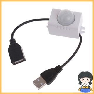 Bang DC5V USB PIR เซนเซอร์ LED สวิตช์เซนเซอร์จับการเคลื่อนไหว ตัวควบคุมเซนเซอร์ร่างกาย