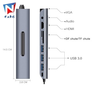 อะแดปเตอร์ฮับเสียง USB-C เป็น HDMI VGA อเนกประสงค์ สําหรับคอมพิวเตอร์ แล็ปท็อป โน้ตบุ๊ก