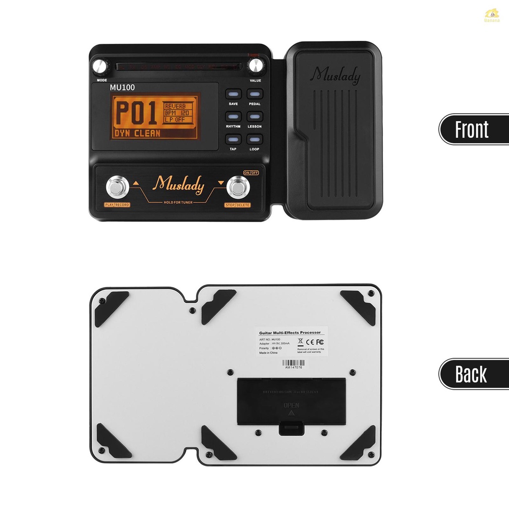 banana-pie-muslady-mu100-แป้นเหยียบเอฟเฟคกีตาร์ไฟฟ้า-180s-สเกลวัดจังหวะ-และฟังก์ชั่นคอร์ด