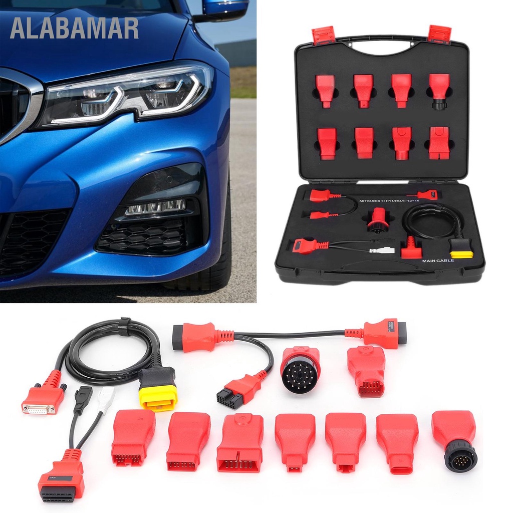 alabamar-เครื่องมือวิเคราะห์ชุดอะแดปเตอร์-obd-มัลติฟังก์ชั่นอเนกประสงค์-12in1-เหมาะสำหรับรถยนต์